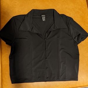 Forever 21 black crop top Large